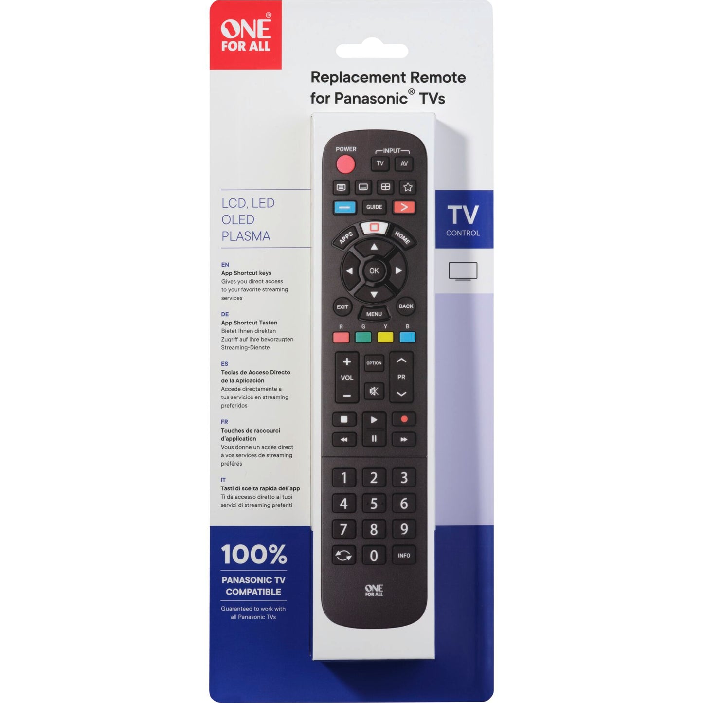 One for All Panasonic 2.0 Replacement Remote      URC 4914