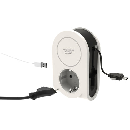 REV USB Charger Flex 3in1 0,8 m + 1x socket