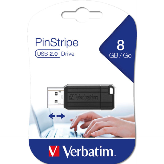 Verbatim Store n Go          8GB Pinstripe USB 2.0 black    49062