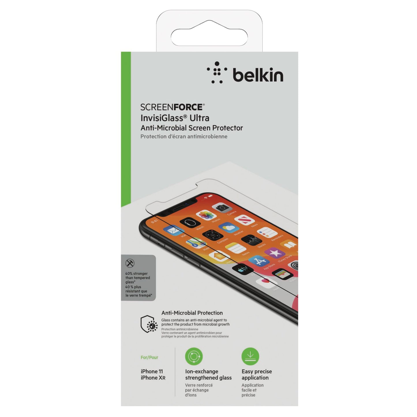 Belkin ScreenForce InvisiG.Ultra antimic.iPhone 11/XR F8W942zz-AM