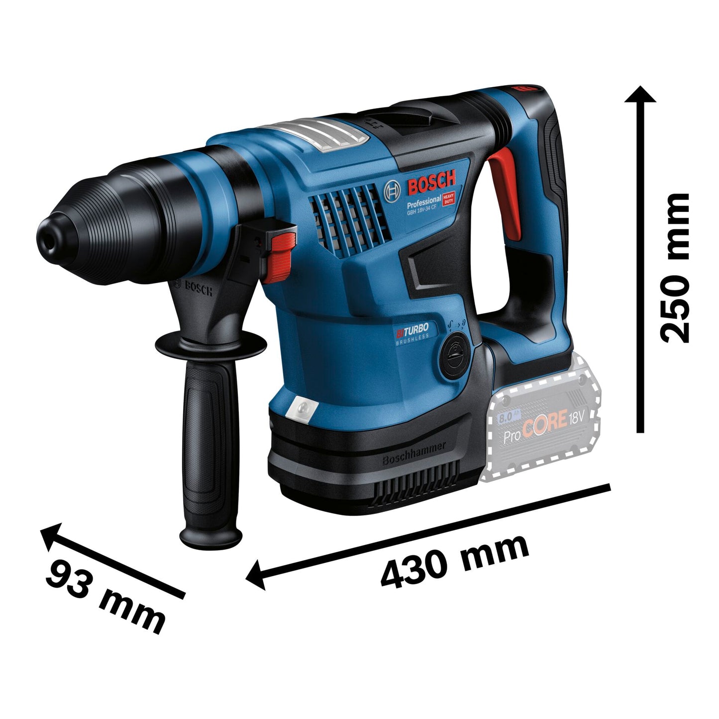 Bosch GBH 18V-34 CF Kit Case Cordless Combi Drill