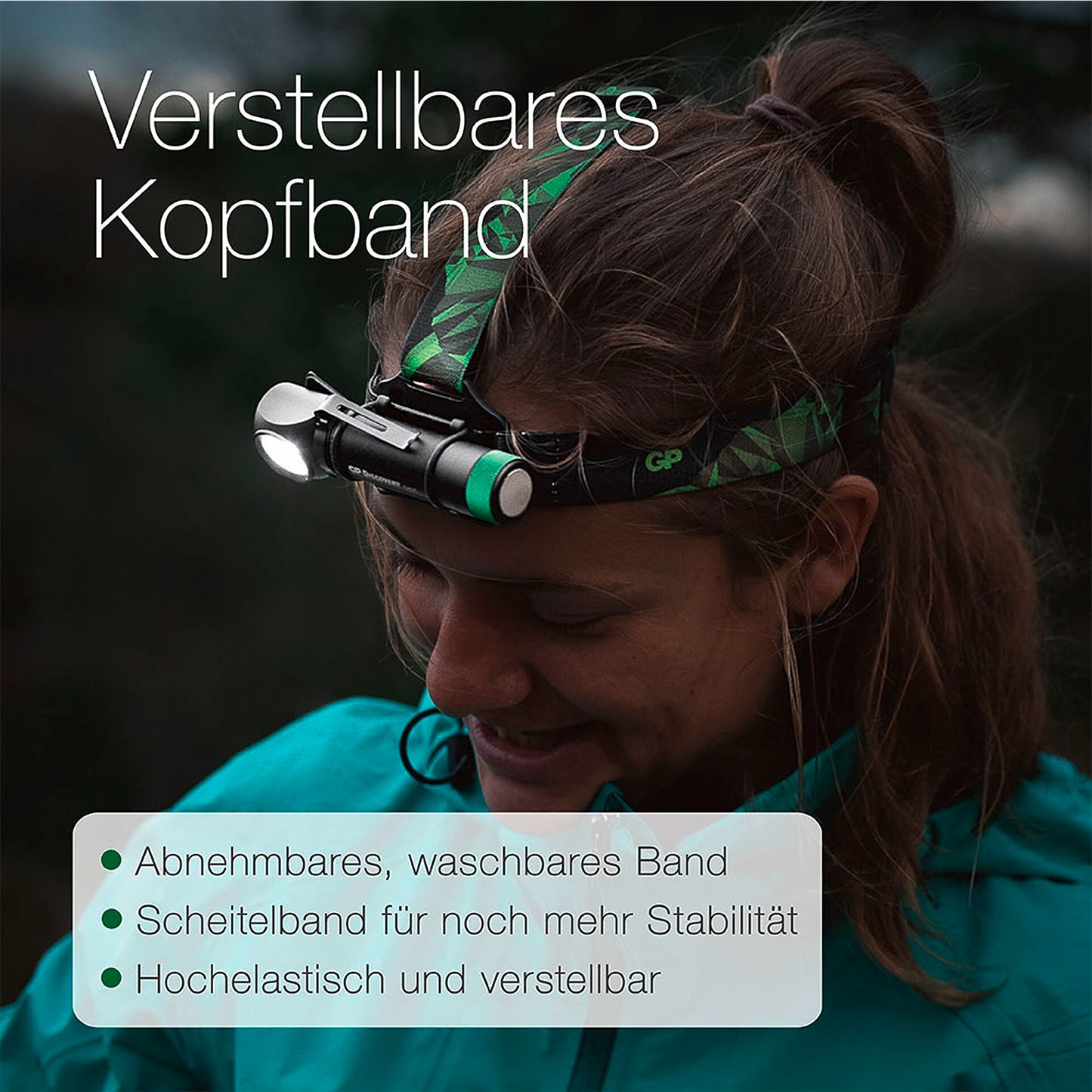 GP Multifunctional Head Lamp 600 Lumen+18650  260GPACTCH35000