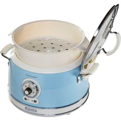 Ariete Vintage Food Steamer, blue