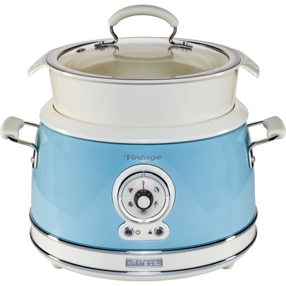 Ariete Vintage Food Steamer, blue