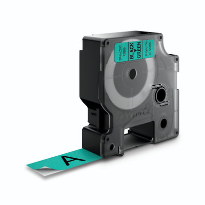 Dymo D1 Standard 9mm black on green             45809