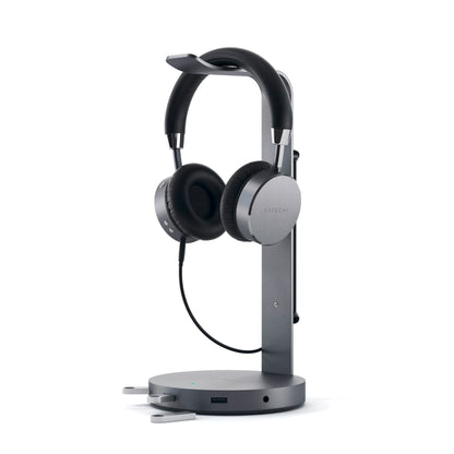 Satechi Aluminum Headphone Stand Hub space grey
