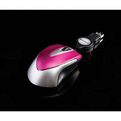 Verbatim Go Mini Optical Travel Mouse Hot Pink      49021