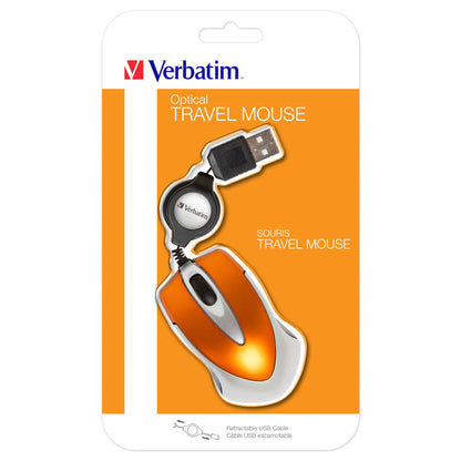 Verbatim Go Mini Optical Travel Mouse Volcanic Orange      49023