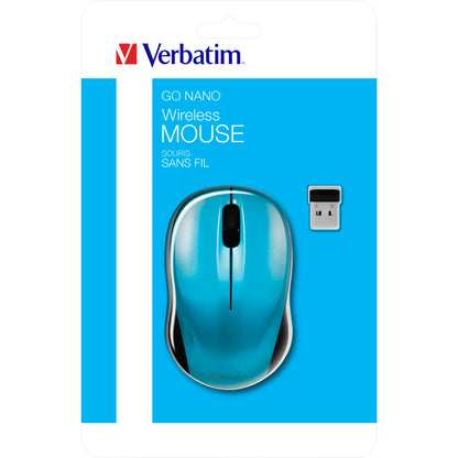 Verbatim Go Nano Wireless Mouse Caribbean Blue       49044
