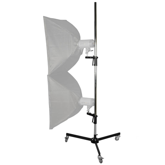Walimex pro Wheeled Tripod,223cm with 2 Clamp Holders