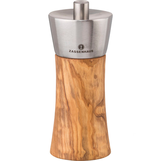 Zassenhaus salt mill Augsburg Olive Wood, 14 cm
