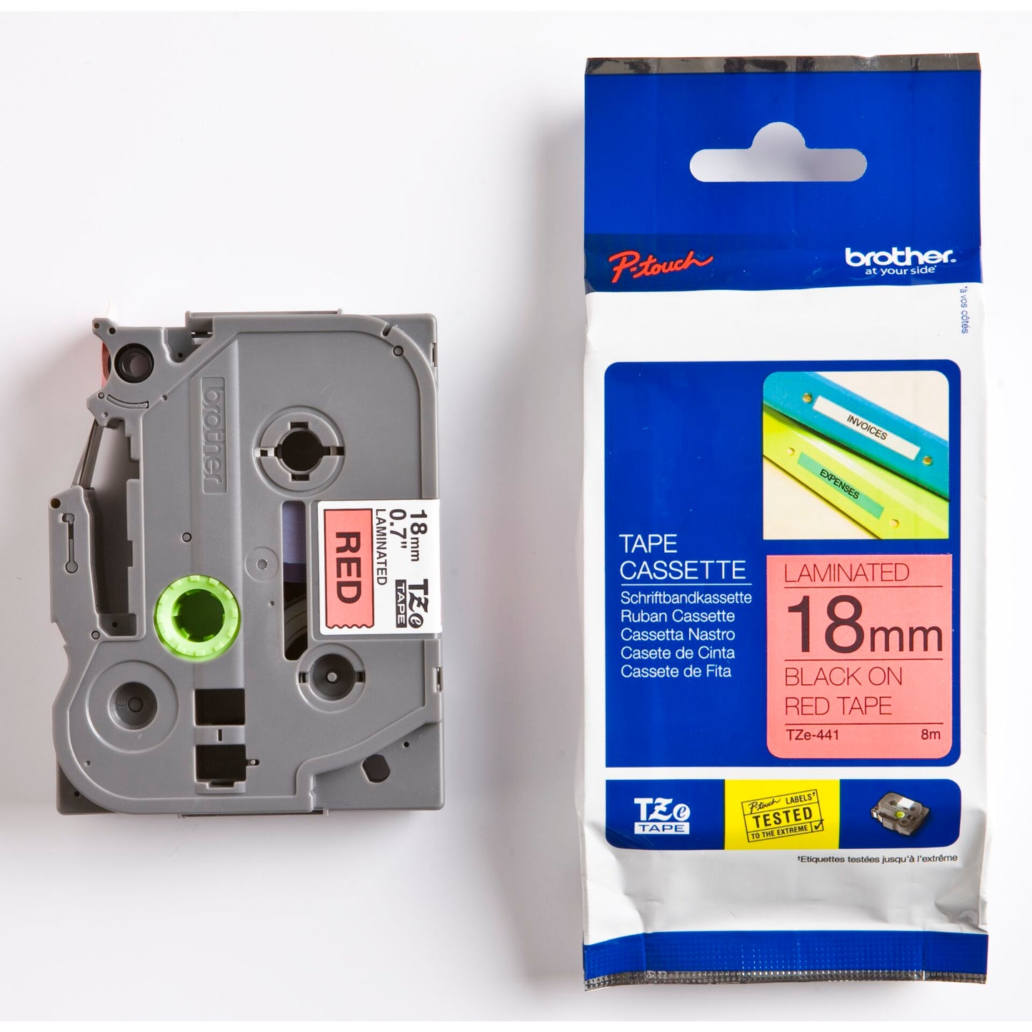 Brother labelling tape TZE-441 red/black  18 mm