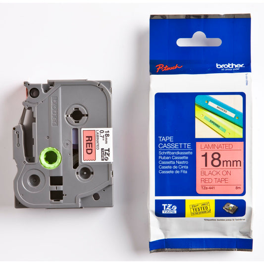 Brother labelling tape TZE-441 red/black  18 mm