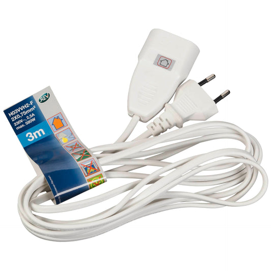REV Europlug extension 3,0 m white