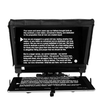 Ikan Elite Universal Tablet Teleprompter with Remote Control