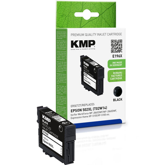 KMP E196X ink cartridge black compatible with Epson T 02W1