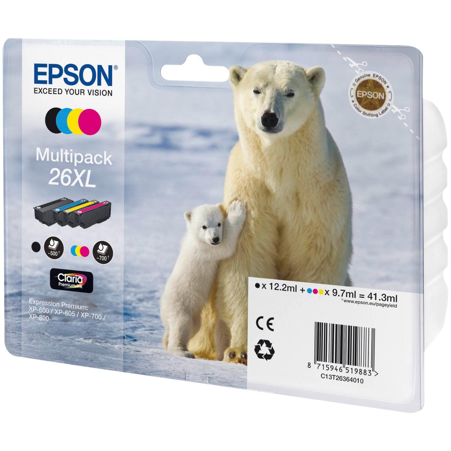 Epson Claria Premium XL T 263 Multipack BK/C/M/Y        T 2636