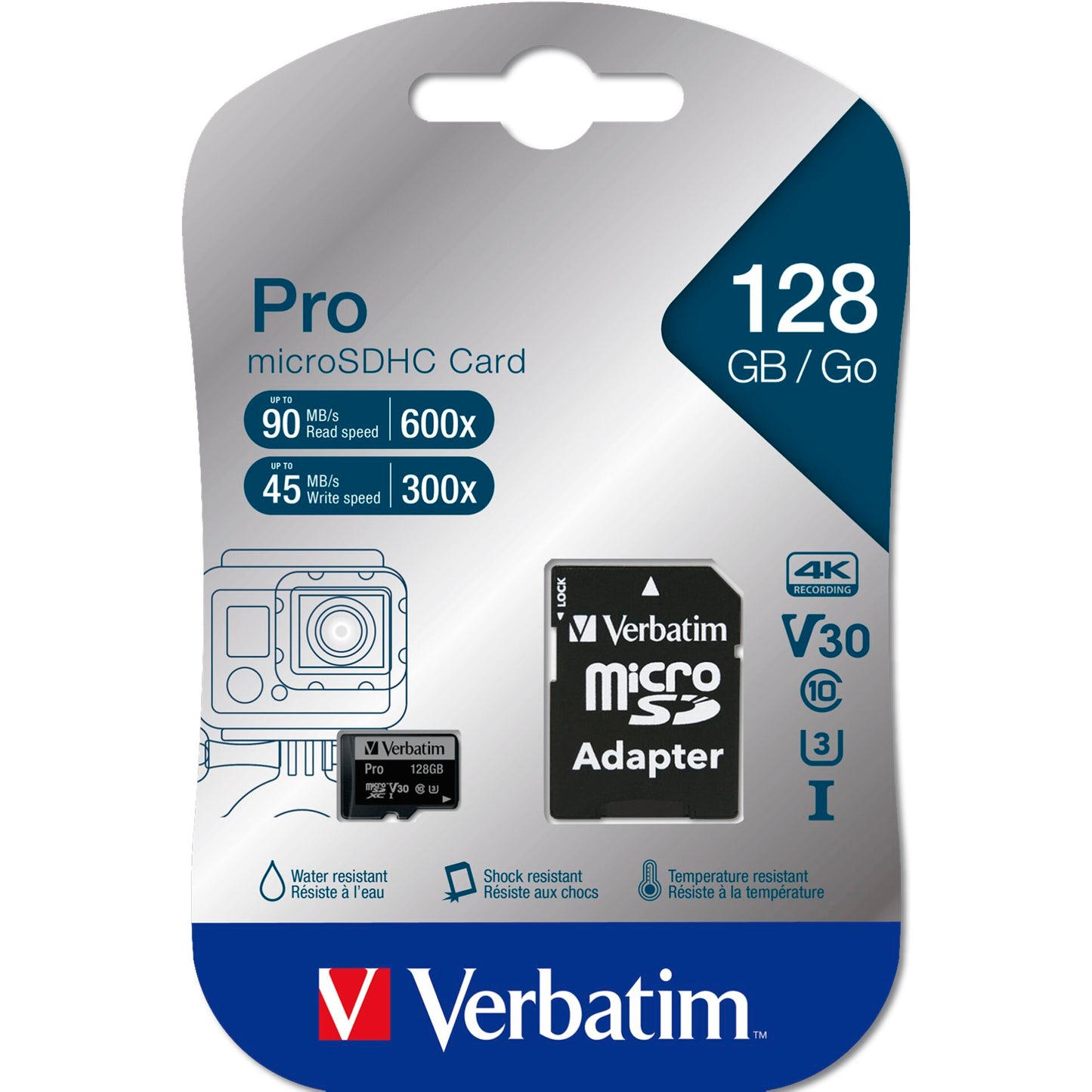 Verbatim microSDXC Pro     128GB Class 10 UHS-I incl Adapter