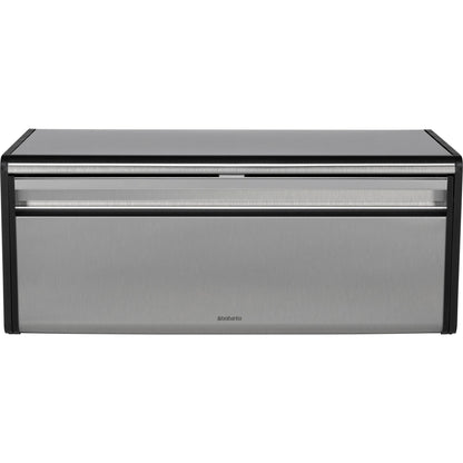 Brabantia Fall Front Bread Bin Square Front Matt Steel