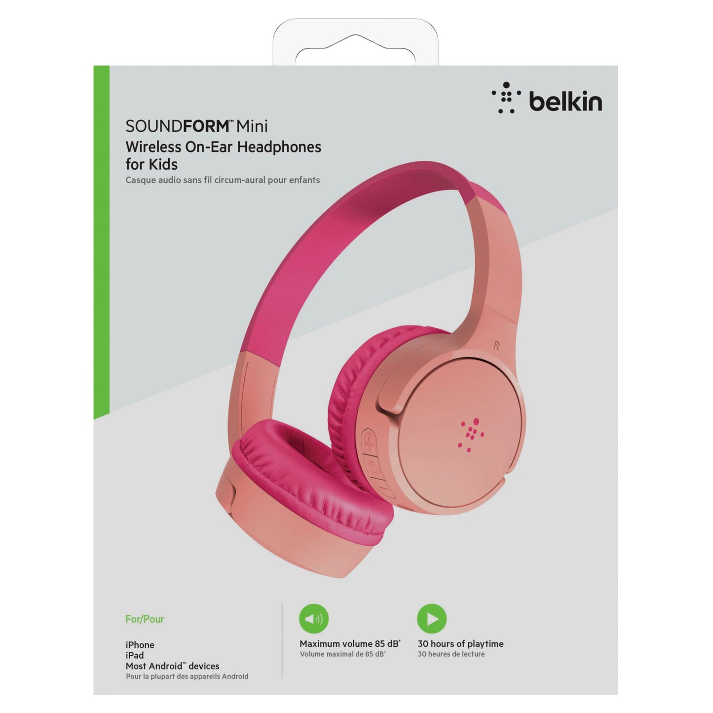 Belkin Soundform Mini-On-Ear Kids Headphone pink AUD002btPK