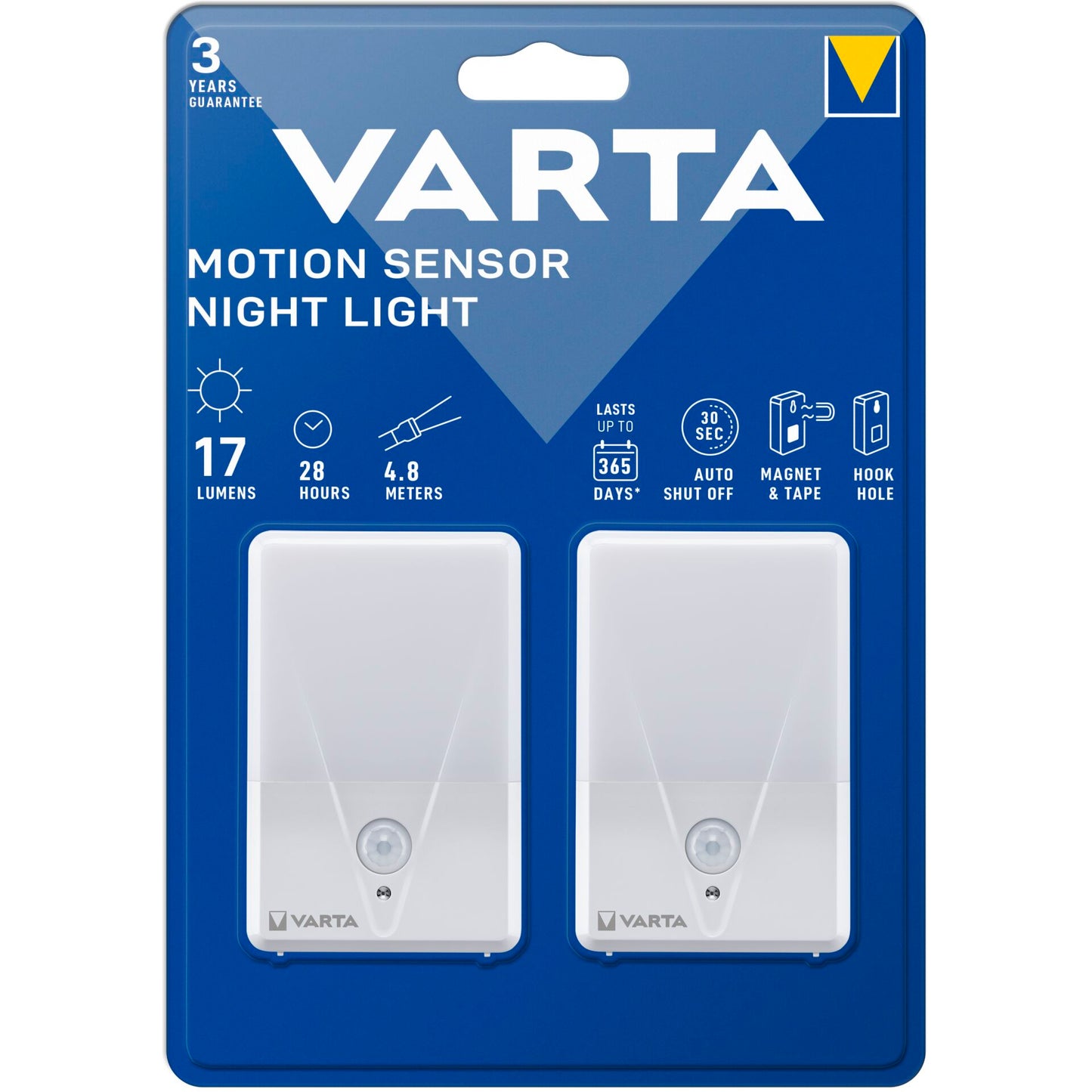 Varta Motion Sensor Night Light Twin Pack w/o. Batt. 16624101402