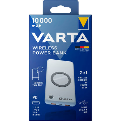 Varta Wireless Power Bank 10000 & Charger USB-C 10W Type 57913