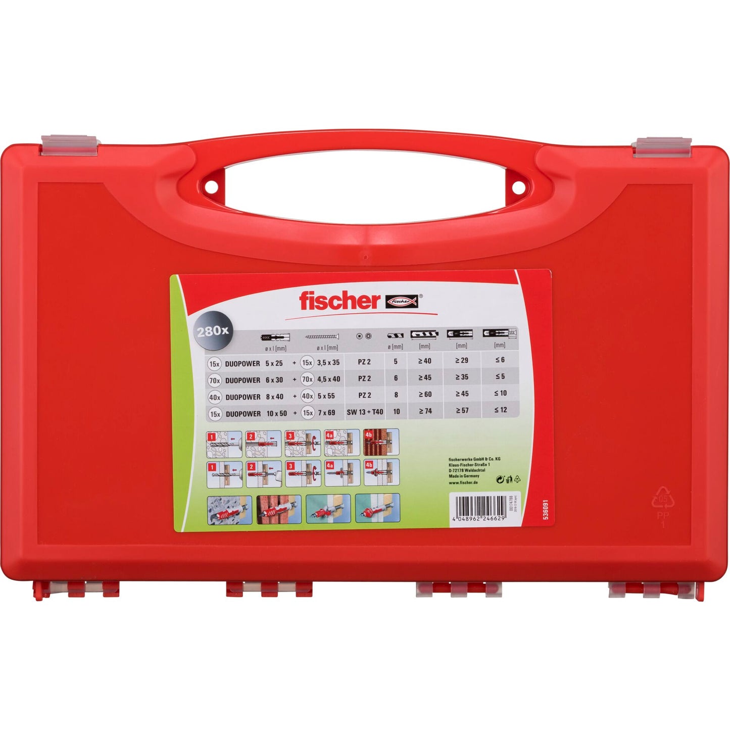 Fischer Redbox DuoPower + screws