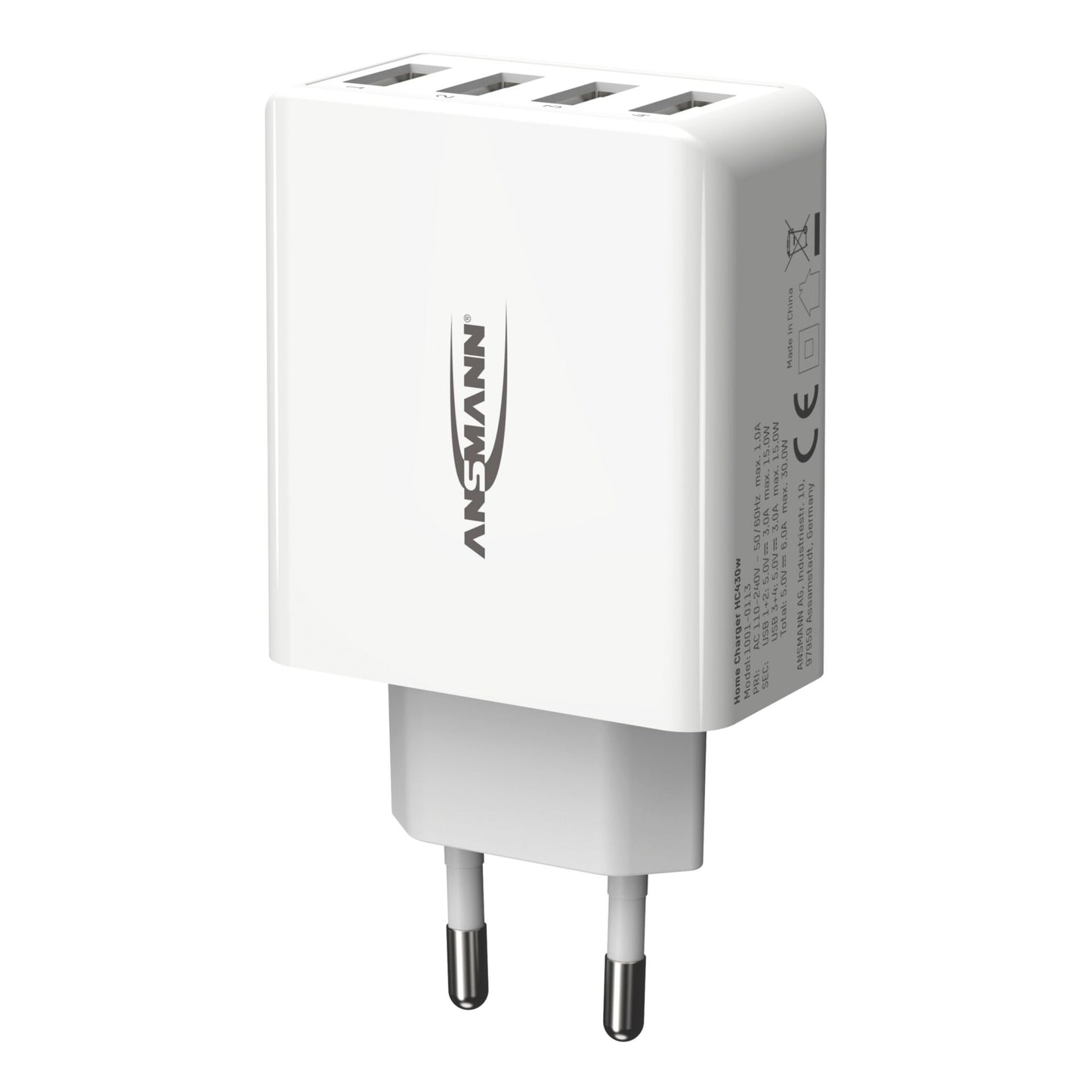Ansmann Home Charger HC430 4xUSB 3000mA white