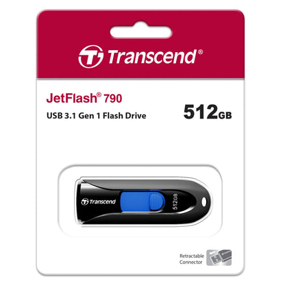 Transcend JetFlash 790     512GB USB 3.1 Gen 1 Black