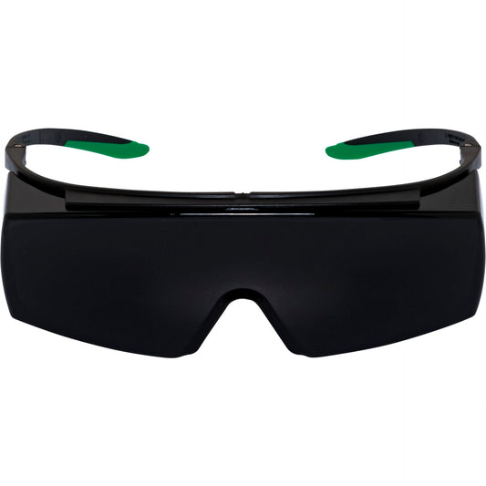uvex super f OTG welding safety spectacles black/green