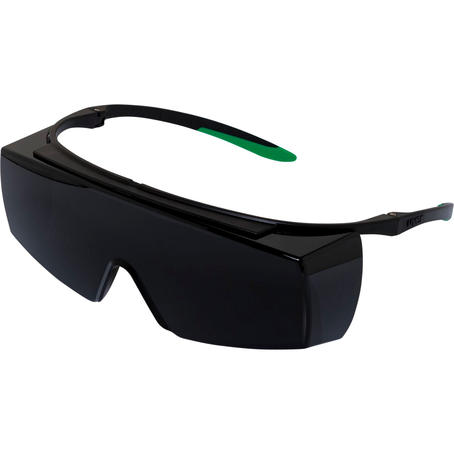 uvex super f OTG welding safety spectacles black/green