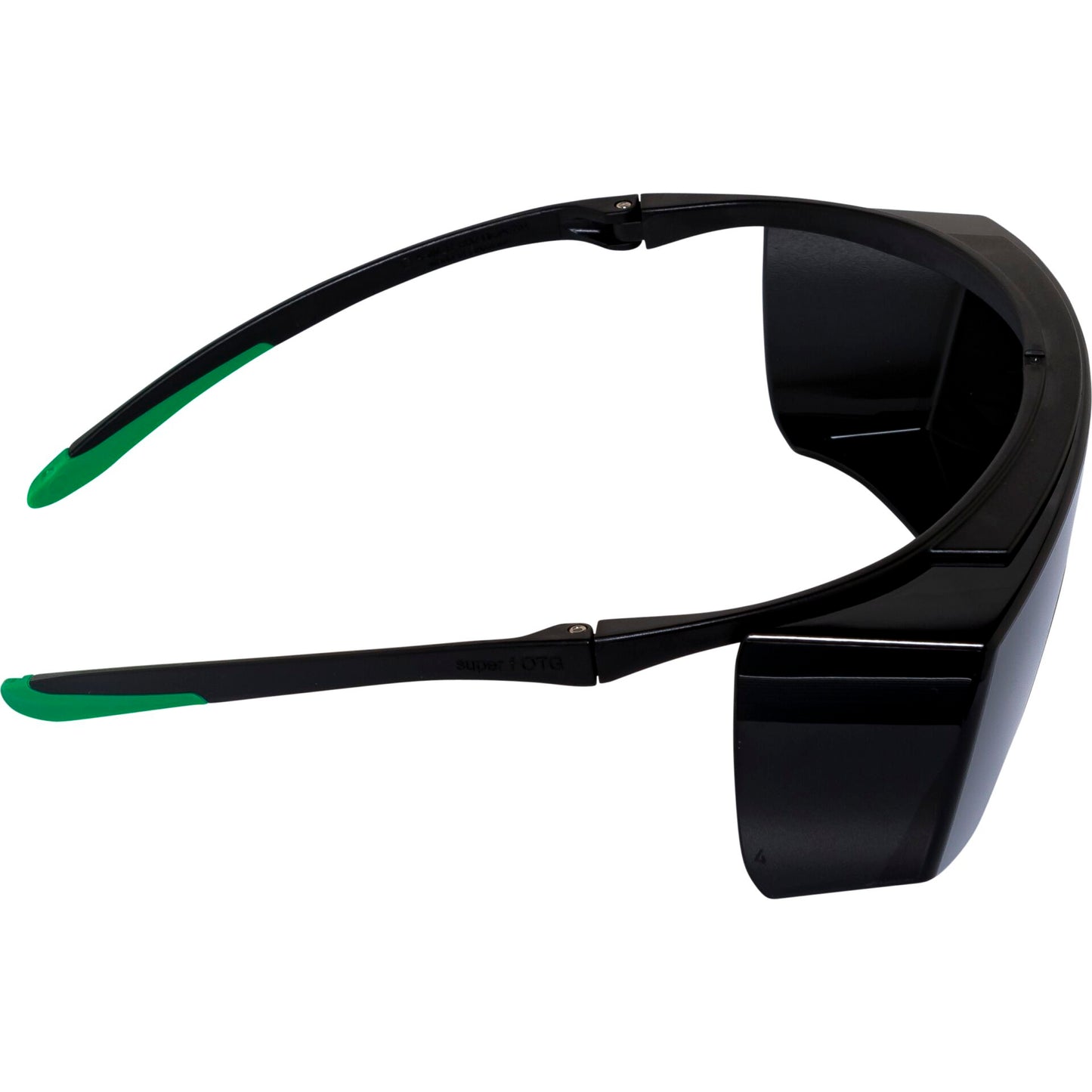 uvex super f OTG welding safety spectacles black/green