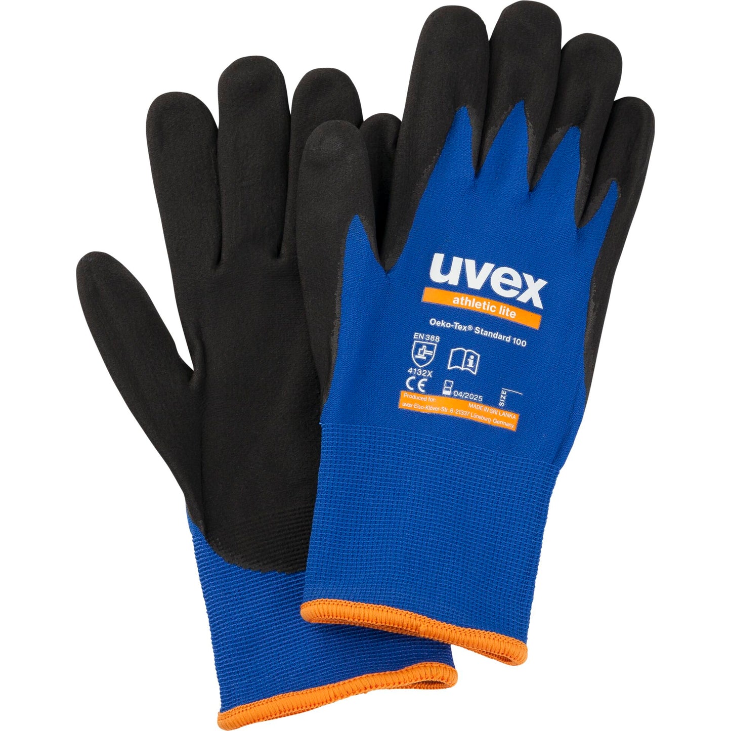 uvex athletic lite assembly glove size 9