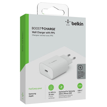 Belkin BOOST Charge 25W USB-C Charger + PD, white WCA004vfWH