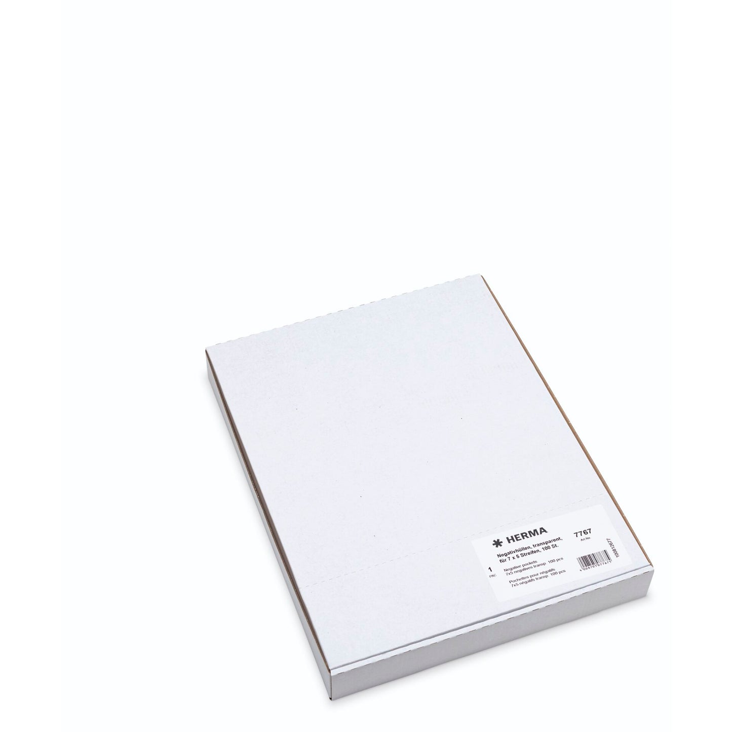 Herma Negative pockets  PP clear 100 Sheets/5-Strips         7767