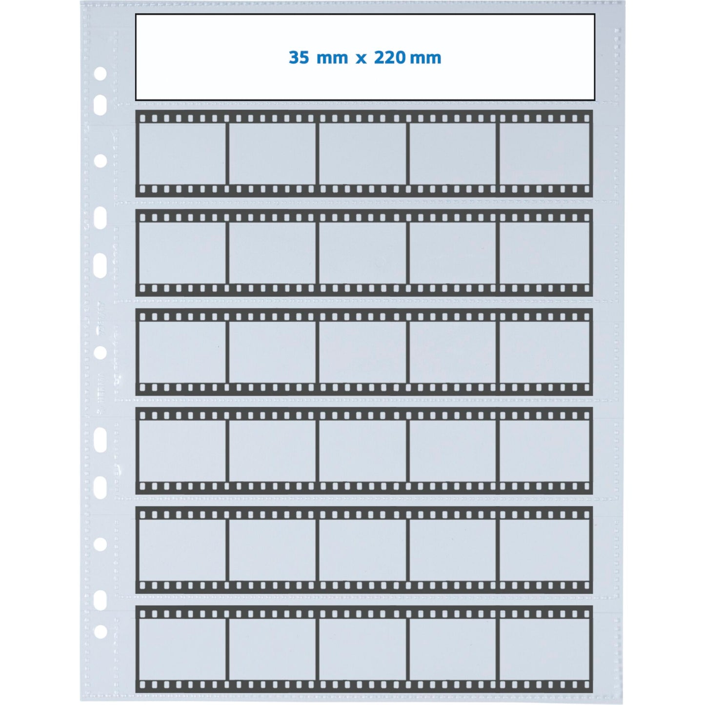 Herma Negative pockets  PP clear 100 Sheets/5-Strips         7767