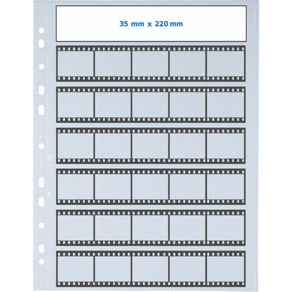 Herma Negative pockets  PP clear 100 Sheets/5-Strips         7767