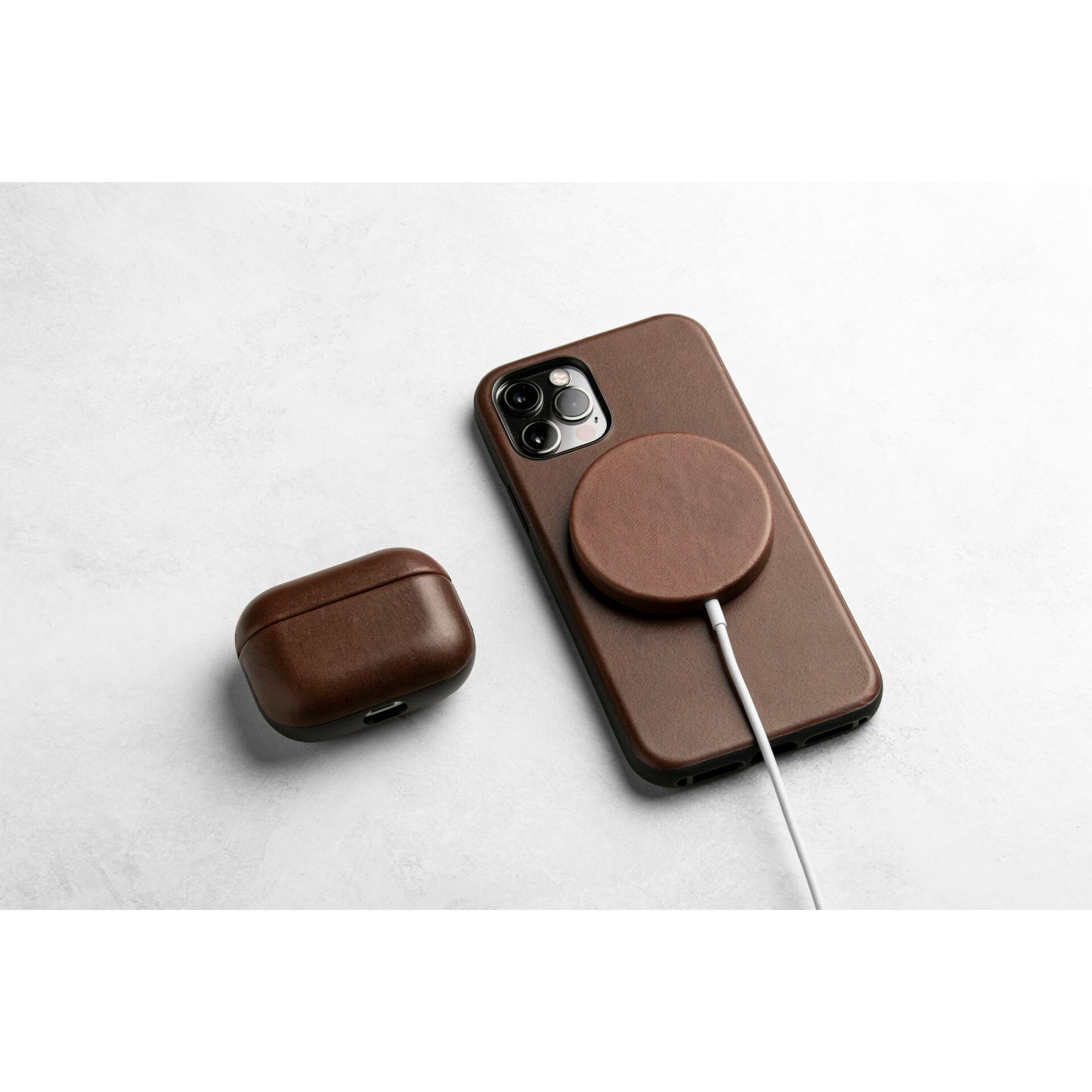 Nomad Leather Cover for MagSafe Cable Rustic Brown