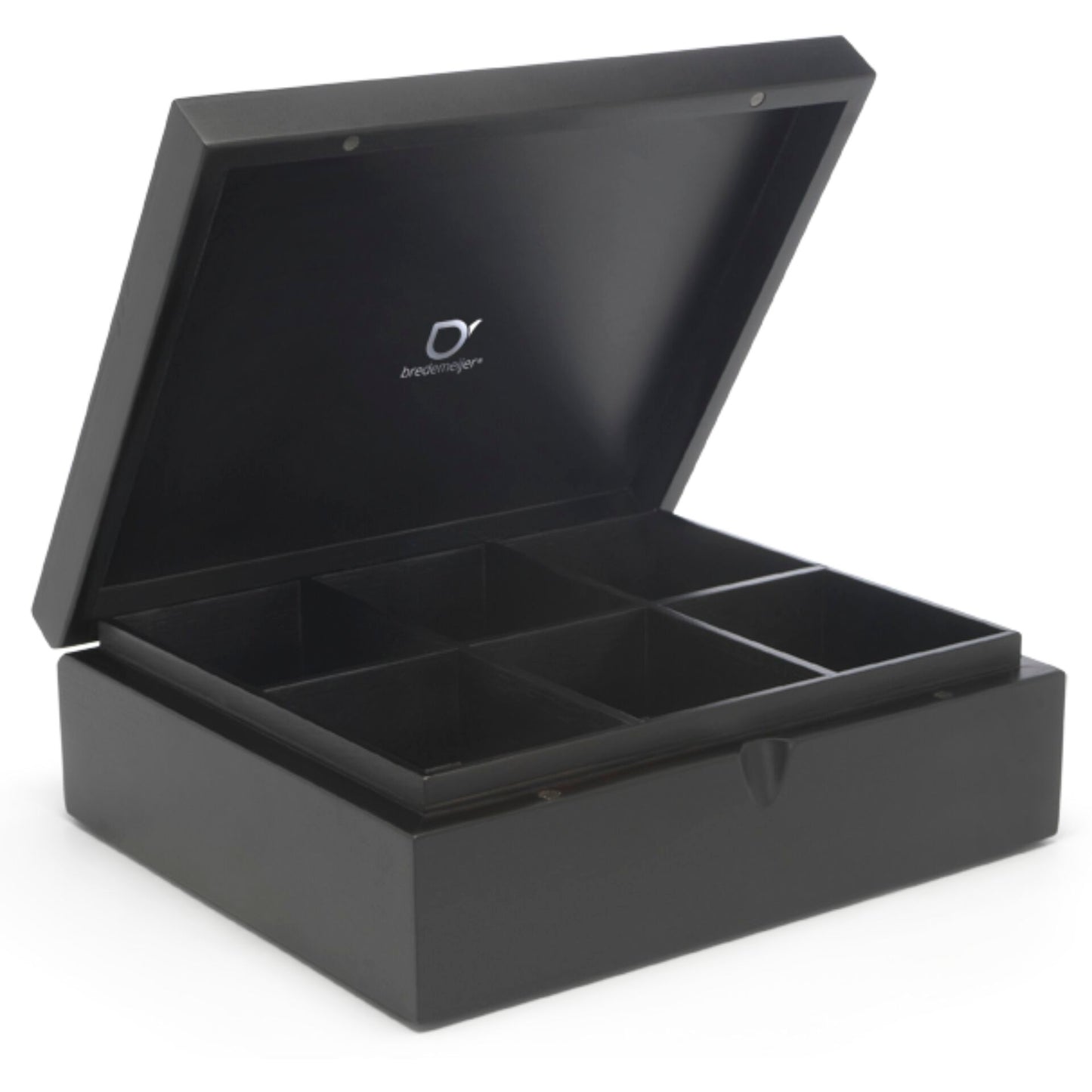 Bredemeijer Tea Bag Box with 6 Compartments, black 184006