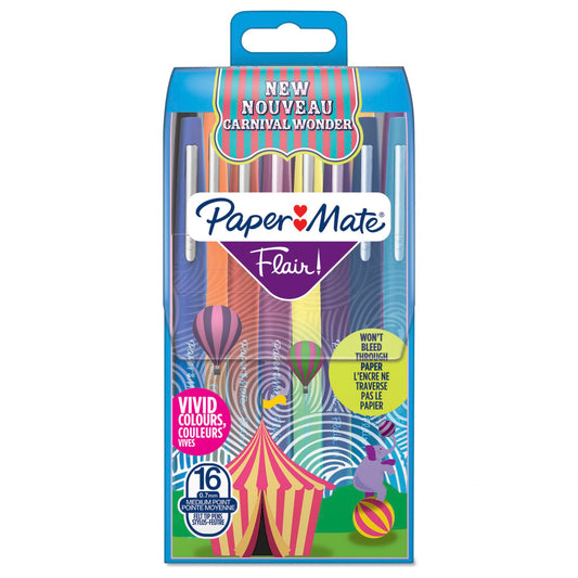 1x16 Paper Mate Flair Felt Tip Pen Carnival Wonder M