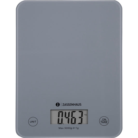 Zassenhaus Kitchen Scale Digital Sacles Balance Cool Grey