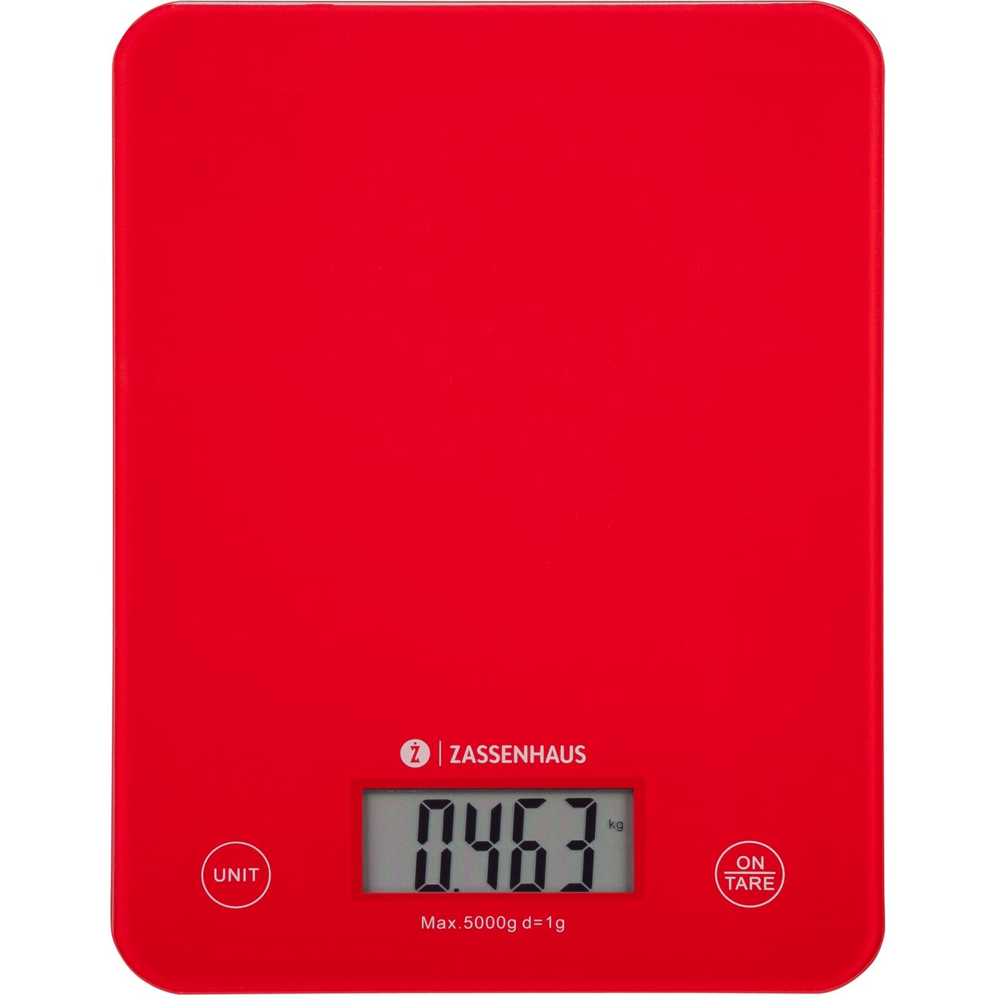 Zassenhaus Kitchen Scale Digital Scale Balance Cool red