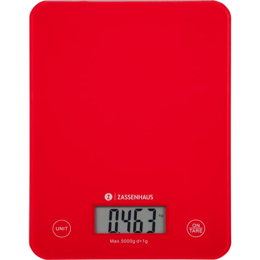 Zassenhaus Kitchen Scale Digital Scale Balance Cool red