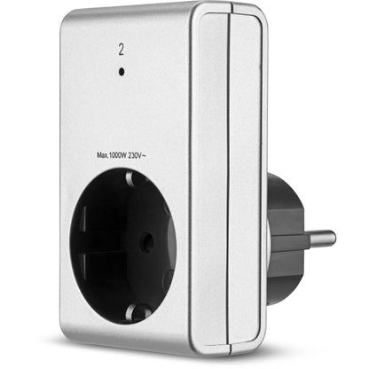 REV RC Plug Socket Set silver 3+1 3x1000W           0085010703