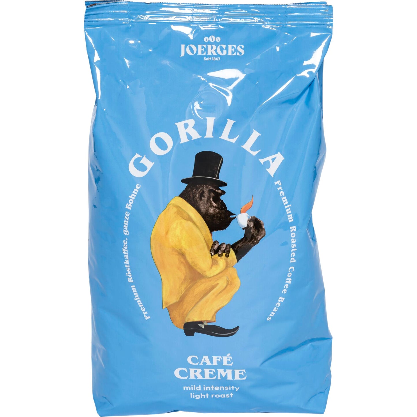 Joerges Gorilla Cafè Creme blue 1 Kg Coffee Beans