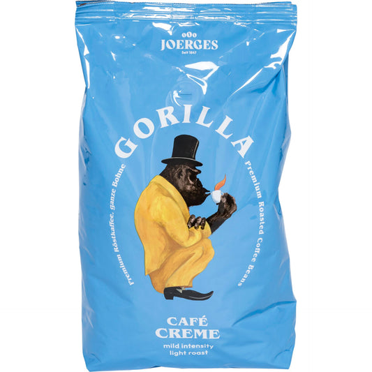 Joerges Gorilla Cafè Creme blue 1 Kg Coffee Beans