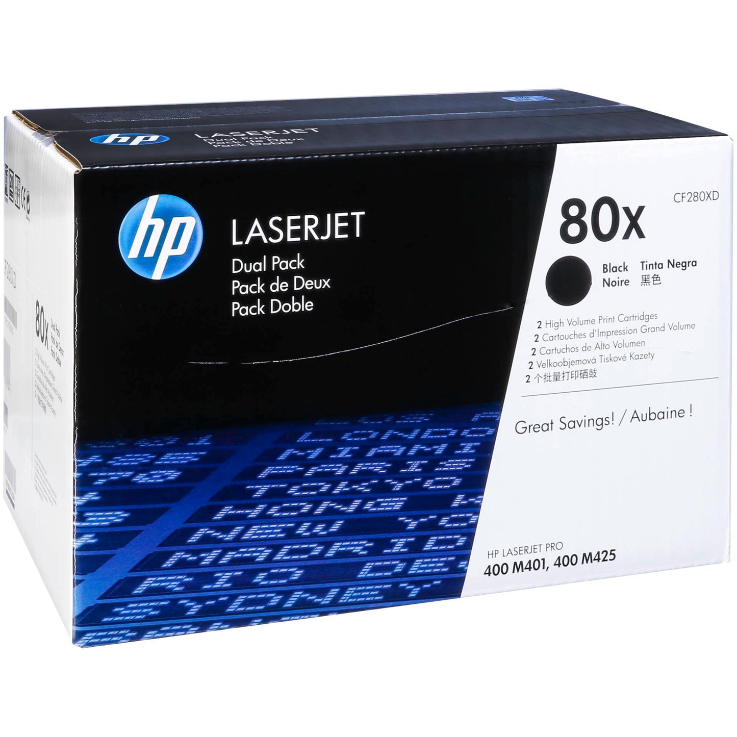 HP Toner CF 280 XD Twin Pack black No. 80 X