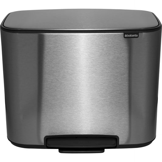 Brabantia Bo Pedal Bin steel matt FPP, 3 x 11 L