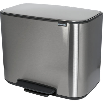 Brabantia Bo Pedal Bin steel matt FPP, 3 x 11 L