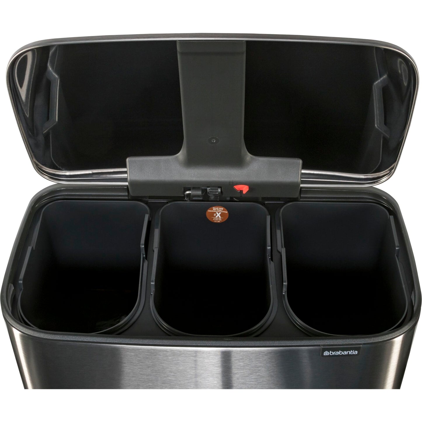 Brabantia Bo Pedal Bin steel matt FPP, 3 x 11 L